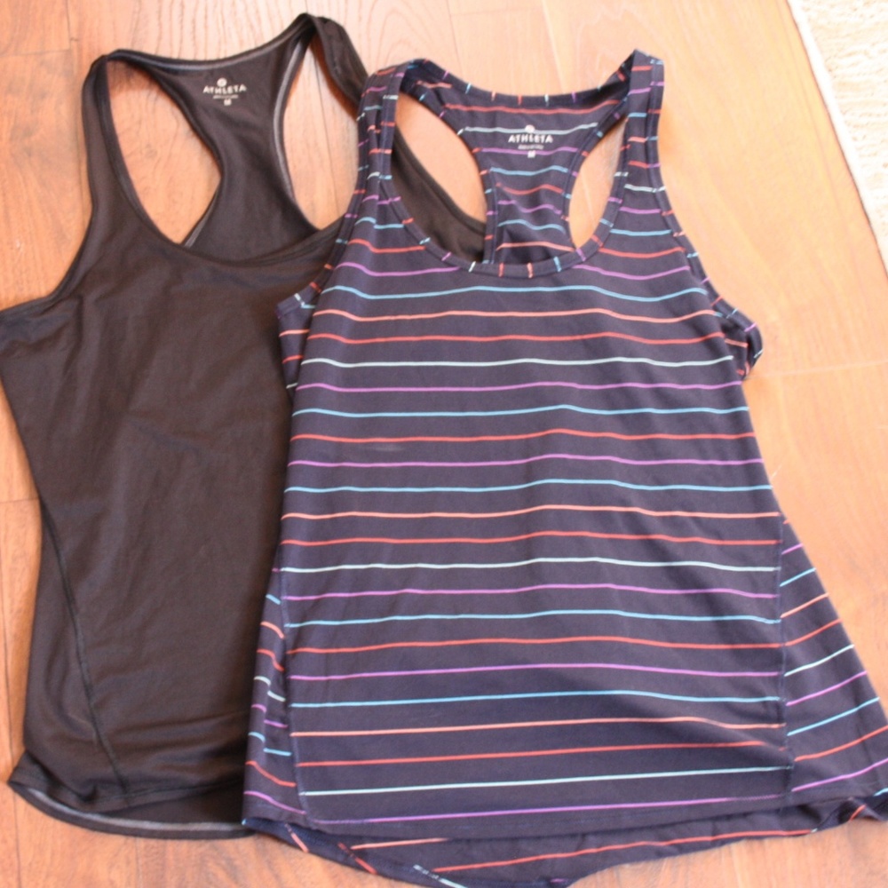 SALE 2 Medium Athleta Razor Back Workout Tank Tops